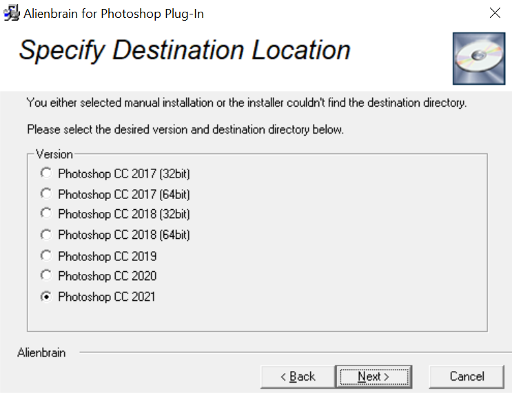 Photoshop Version Selector